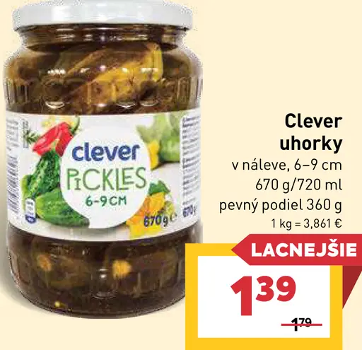 Clever uhorky v náleve