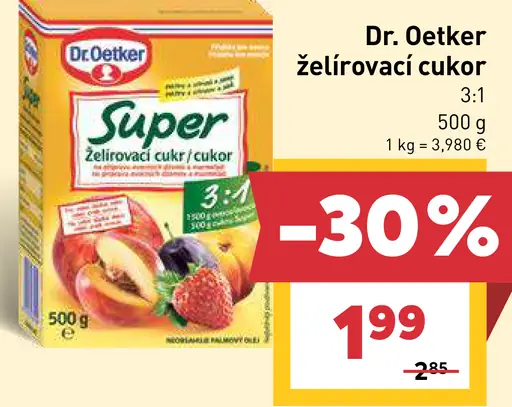 Dr. Oetker želírovací cukor 3 : 1 so stéviou