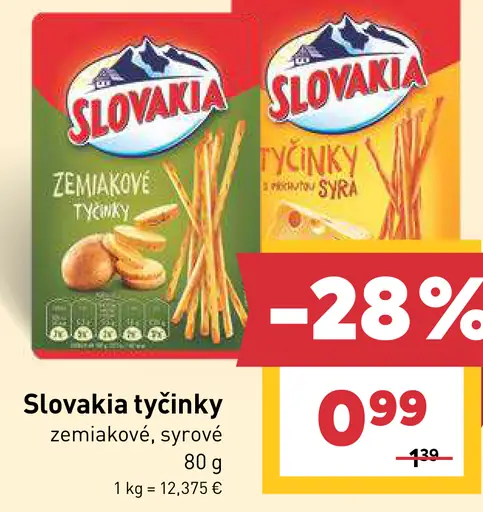 Slovakia tyčinky zemiakové, syrové
