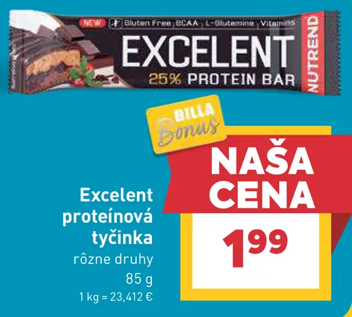 Excelent proteínová tyčinka rôzne druhy