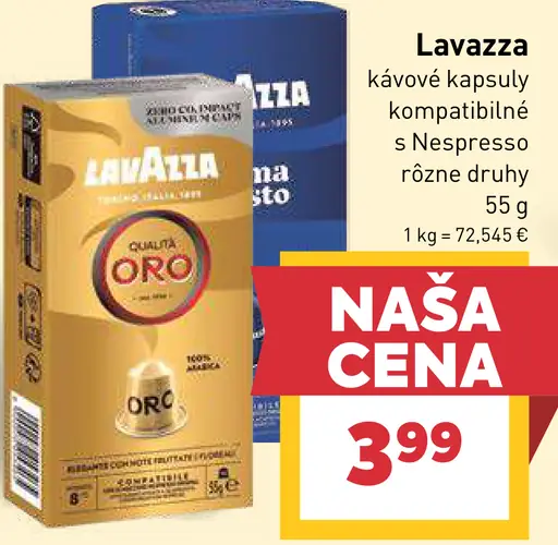 Lavazza kávové kapsuly kompatibilné s Nespresso