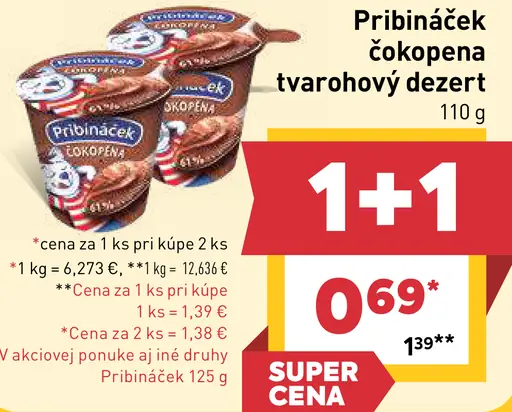 Přibináček tvarohový dezert čokopečen