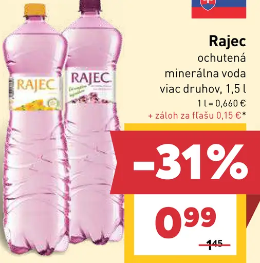 Rajec minerálna voda sýtená