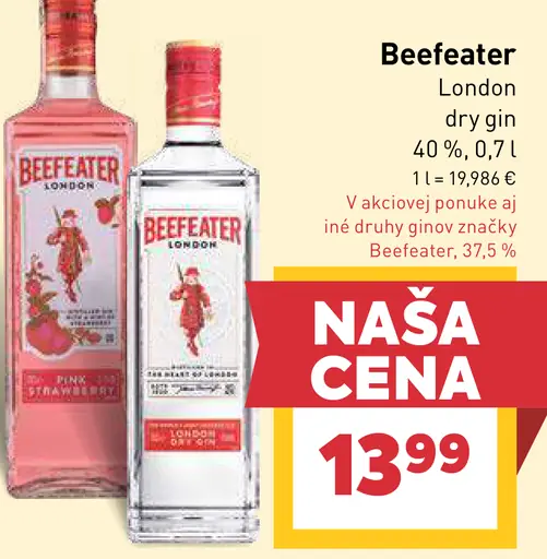 Beefeater London Dry gin s tonikom