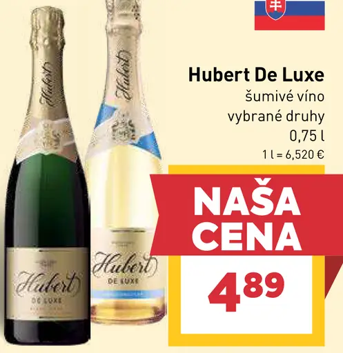 Hubert De Luxe šumivé víno vybrané druhy
