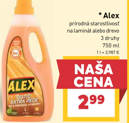 Alex prírodná starostlivosť na laminát a drevo