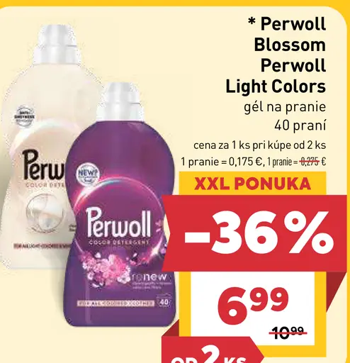 Perwoll Blossom alebo Perwoll Light Colors gél na pranie