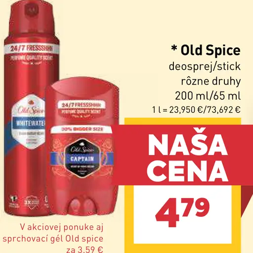 Old Spice dezodorant sprej alebo stick