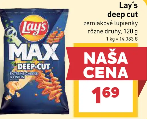 Lay's MAX Deep-Cut zemiakové lupienky