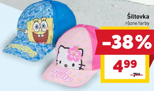 SpongeBob a Hello Kitty detská šiltovka