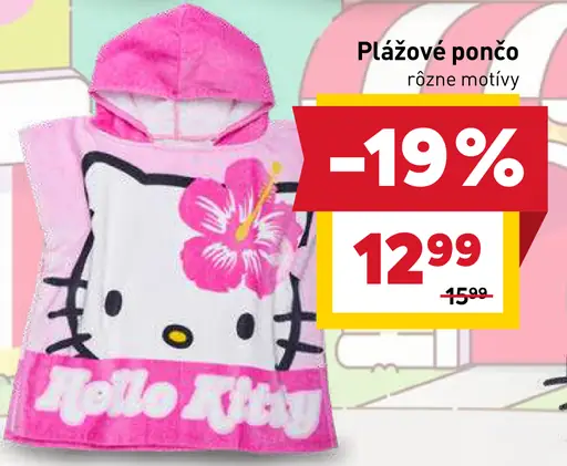 Hello Kitty plážové pončo pre deti