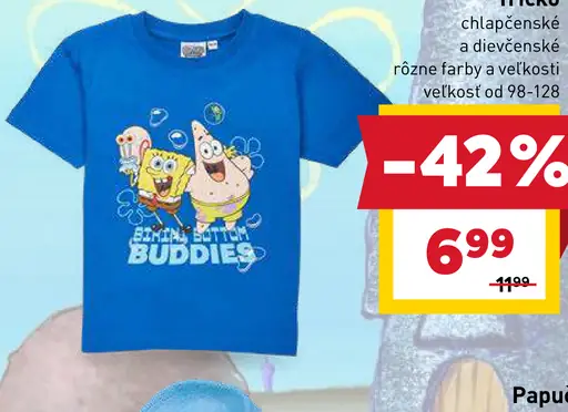 SpongeBob detské tričko