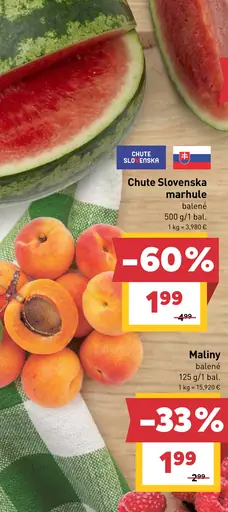 Chute Slovenska marhule balené