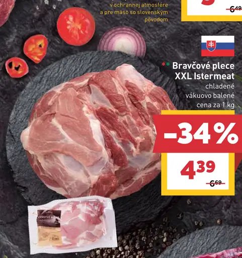 Bravčové plece XXL Istremeat chladené vákuovo balené