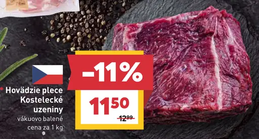 Hovädzie plece Kostelecké údeniny vákuovo balené