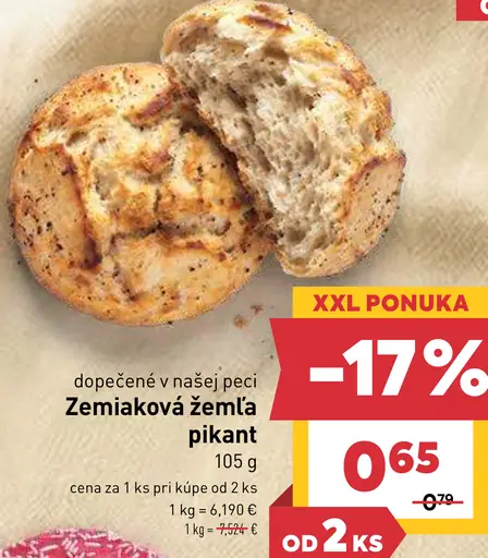 Zemiaková žemľa pikant