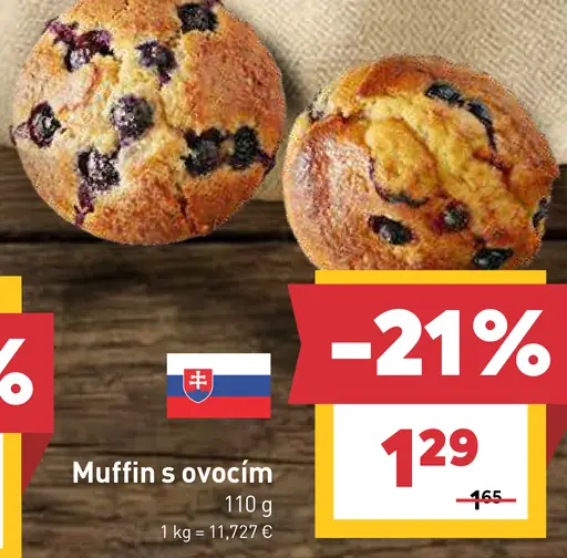 Muffin s ovocím
