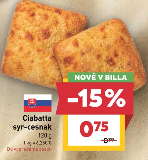 Ciabatta syr a cesnak