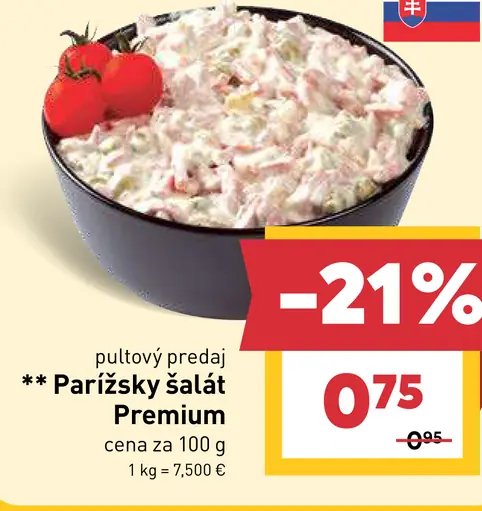 Parížsky šalát lahôdkový šalát