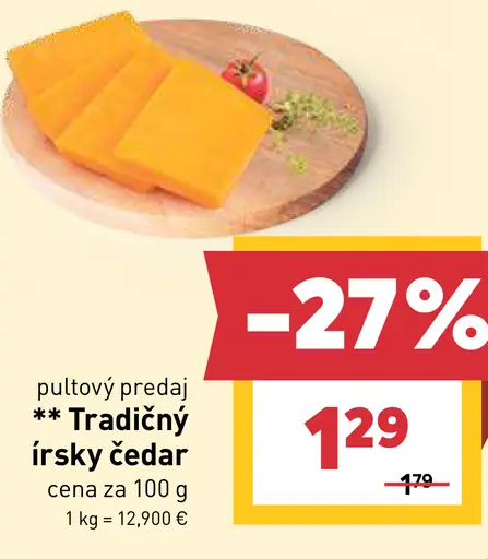 Tradičný írsky čedar
