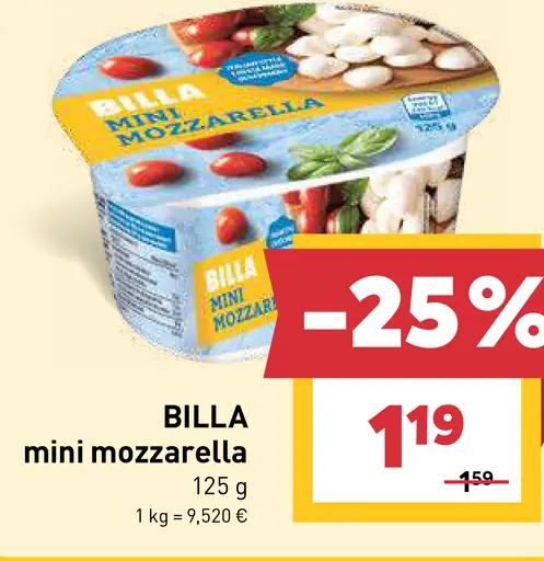 BILLA mini mozzarella