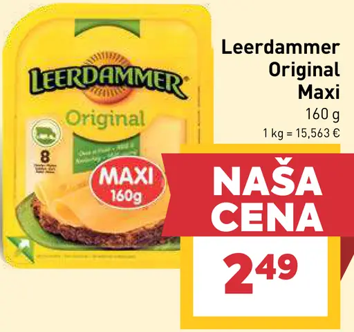 Leerdammer Original Maxi plátky syr