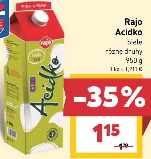 Rajo Ačidko biele