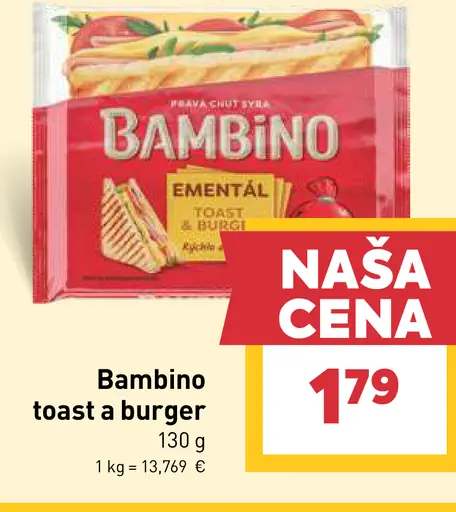 Bambino toast a burger