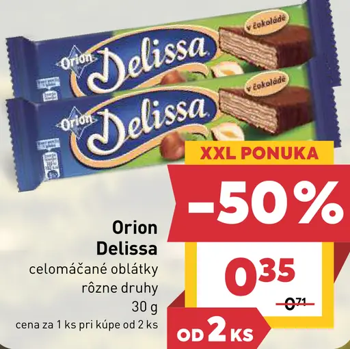 Orion Delissa celomáčané oblátky rôzne druhy