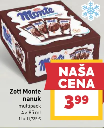 Zott Monte nanuk multipack