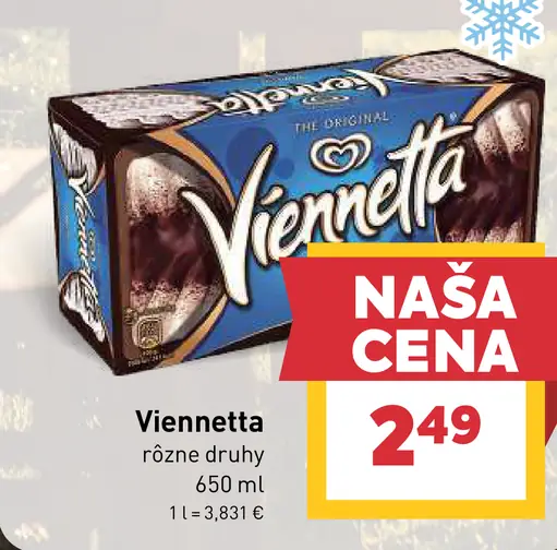 Viennetta zmrzlina, rôzne druhy