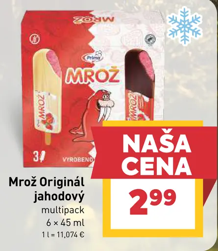 Mrož Originál jahodový multipack