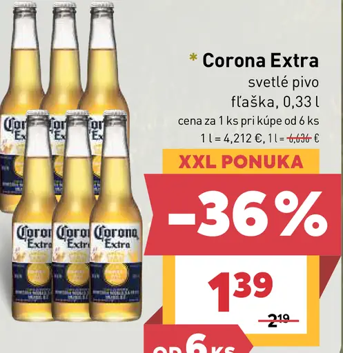 Corona Extra svetlé pivo fľaša