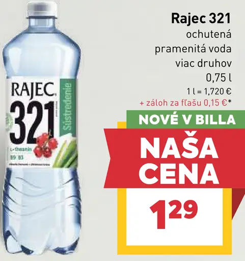 Rajec 321 ochutená voda viac druhov
