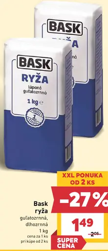 Bask Ryža lúpaná guľatozrnná
