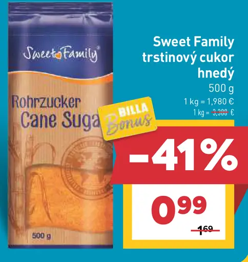 Sweet Family trstinový cukor hnedý