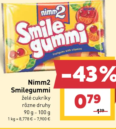 Nimm2 Smilegummi želé cukríky