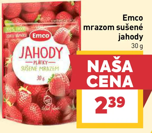 Emco jahody sušené mrazom plátky