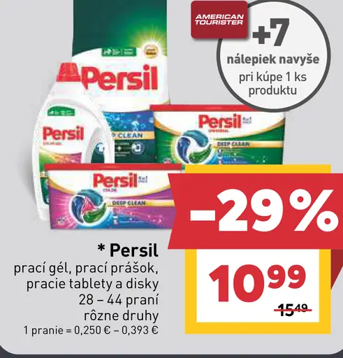 Persil prací gél, prášok, pracie disky a tablety rôzne druhy 28–64 praní