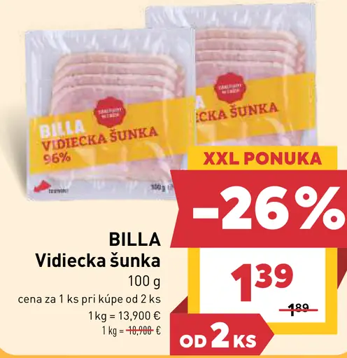 Billa Vidiecka šunka