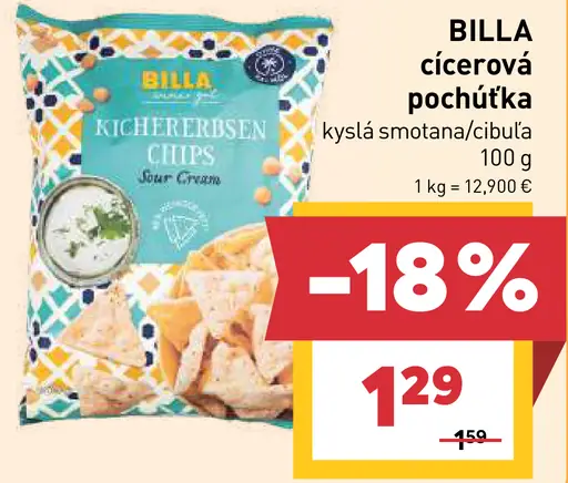 BILLA cícerová pochúťka s kyslou smotanou a cibuľou