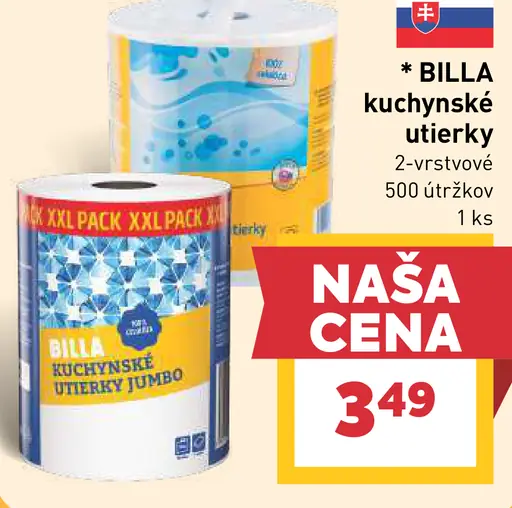 BILLA kuchynské utierky 2-vrstvové