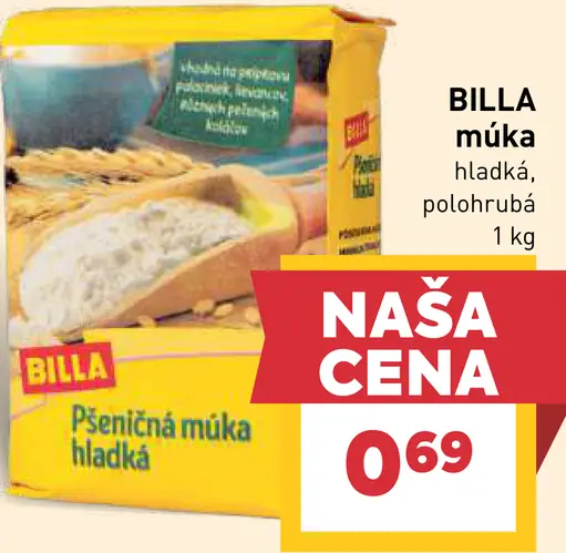 BILLA múka hladká, polohrubá