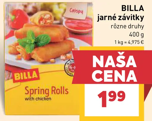 BILLA jarné závitky rôzne druhy