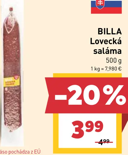 BILLA Lovecká saláma