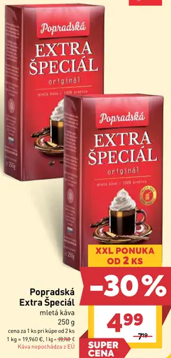 Popradská Extra špeciál originál mletá káva