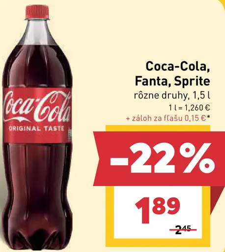 Coca-Cola, Fanta alebo Sprite rôzne druhy