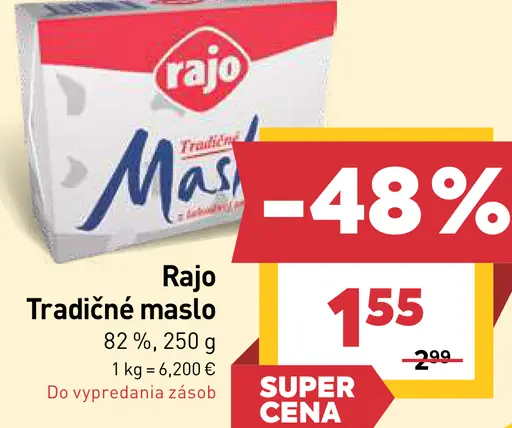 Rajo Tradičné Maslo