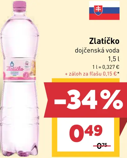Zlatíčko dojčenská voda