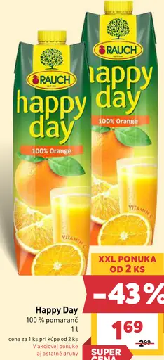 Rauch Happy Day 100% pomaranč